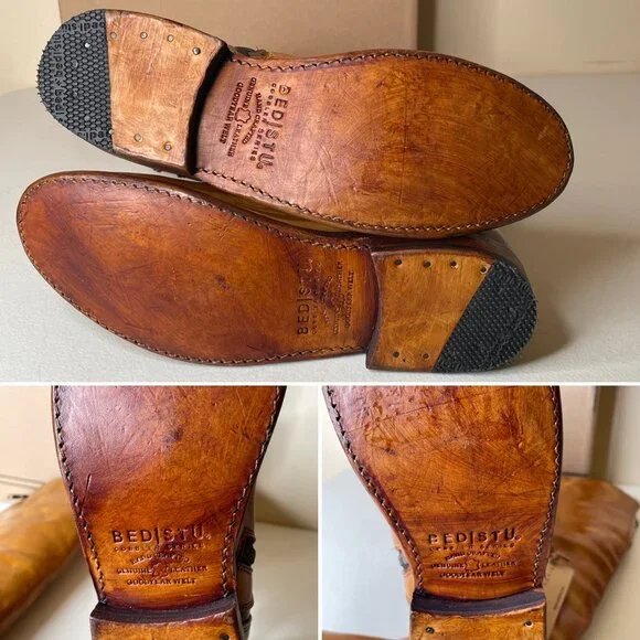 BED STU Tess Distressed Leather Riding Boots Size 8 - Picture 13 of 16